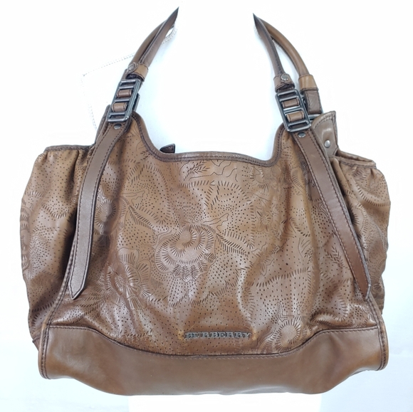 BURBERRY AVONDALE LEATHER HOBO BAG - Picture 1 of 16